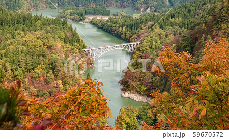 Tadami Line facade in Fukushima,Japan Tadami Line facade in Fukushima,Japan 59670572