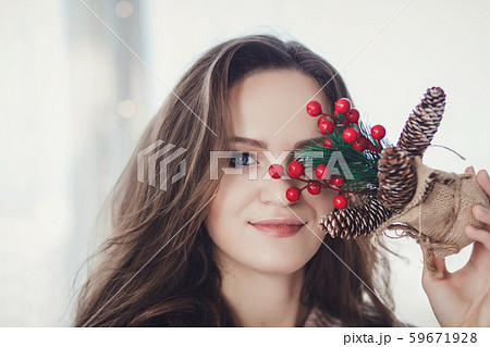 Christmas woman makeup Christmas woman makeup 59671928