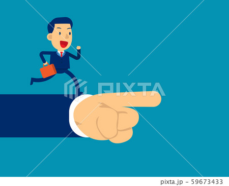 Leader pointing way to success. Concept business 59673433