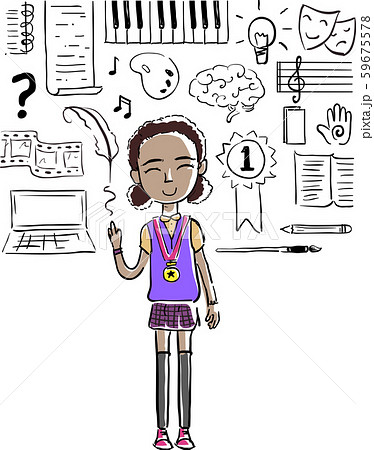 Kid Girl Sketch Humanities Focus Illustration 59675578