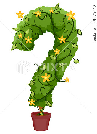 Question Mark Vines Pot Illustration 59675612