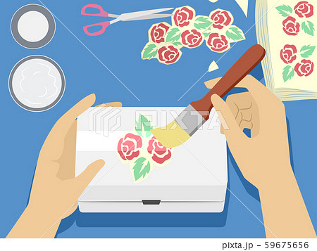 Hands Decoupage Illustration 59675656