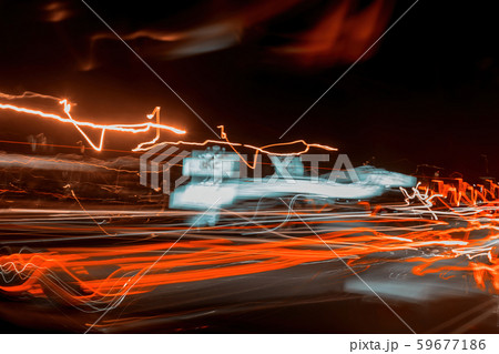 Abstract speed motion in highway road car light 59677186