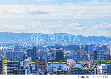 大阪　都市景観　十三方面　 59677436