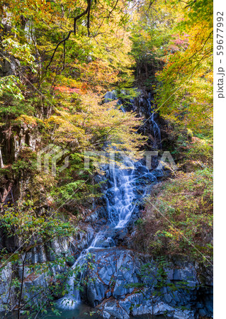 紅葉の雁坂みち清水渓谷釜沢ノ滝 59677992