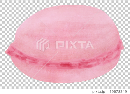 手描き スイーツ マカロン ピンクのイラスト素材