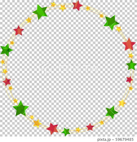 星 フレーム サークル イラスト 切り絵風 クリスマス リース Star 七夕のイラスト素材 59679485 Pixta