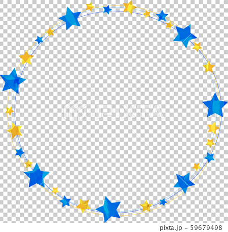 Star Frame Circle Illustration Cut Out 插圖素材 圖庫