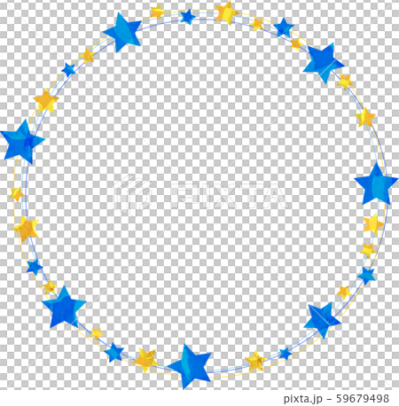 Star Frame Circle Illustration Cut Out 插圖素材 圖庫