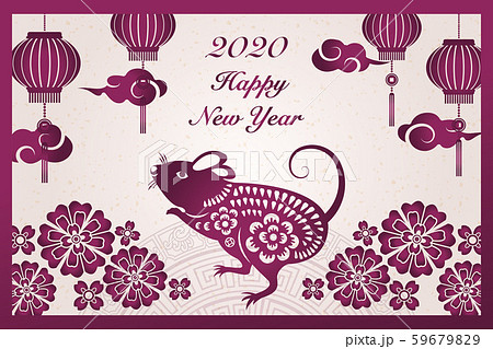 2020 Happy Chinese new year of zodiac sign rat 2020 Happy Chinese new year of zodiac sign rat 59679829