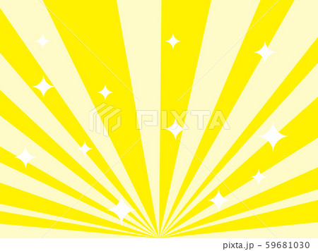 キラキラ放射線yellowのイラスト素材