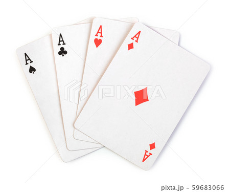 playing cards on white background 59683066
