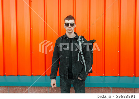 Handsome fashionable young model man 59683891