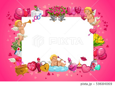 Cupids, Valentines Day gifts, flowers, love hearts Cupids, Valentines Day gifts, flowers, love hearts 59684069