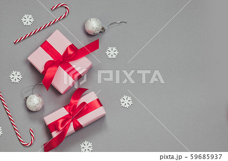 Winter Christmas border banner with paper craft 59685937
