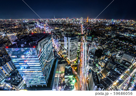 渋谷から眺める都市風景 59686056