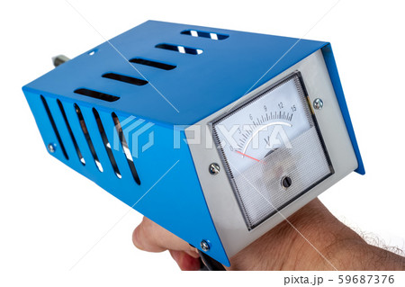 Analog car battery tester, power test load fork. Analog car battery tester, power test load fork. 59687376