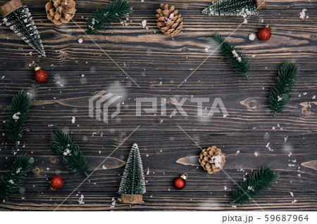 Christmas holiday composition decoration on wooden background, new year and xmas or anniversary Christmas holiday composition decoration on wooden background, new year and xmas or anniversary 59687964