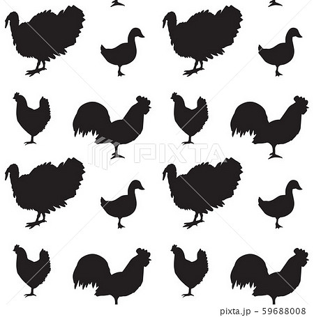 Vector seamless pattern of bird silhouette 59688008