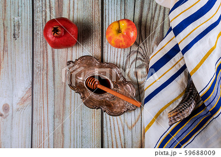 A jewish new year with honey for the apple and 59688009