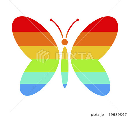 カラフルな蝶のイラスト素材 [59689347] - PIXTA
