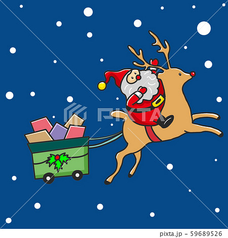 ポスター クリスマス トナカイ 59689526