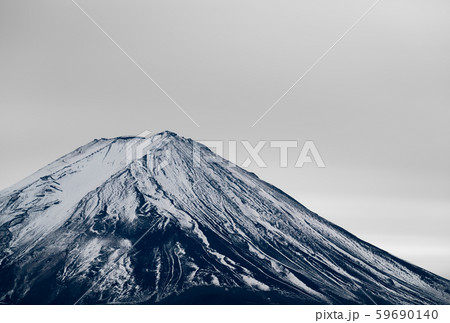 年賀状素材　はがきテンプレート　富士山　横 59690140