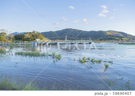 田土部堰　2019年　台風 59690407
