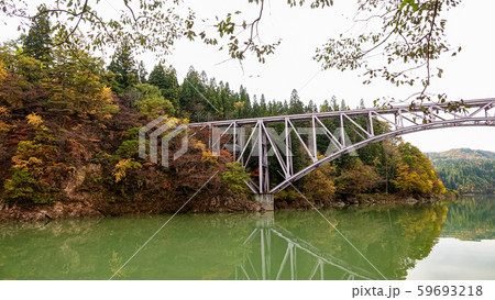 Tadami Line facade in Fukushima,Japan Tadami Line facade in Fukushima,Japan 59693218