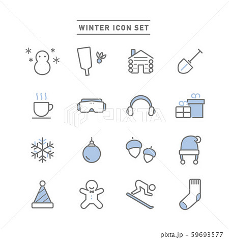WINTER ICON SET 59693577