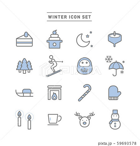 WINTER ICON SET 59693578