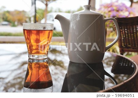 hot tea healthy drink put on table in the morning 59694051