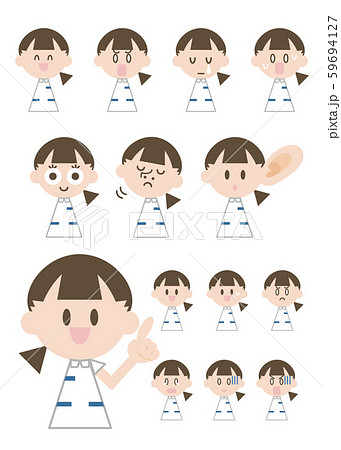 ナース（上半身）表情セット01 59694127