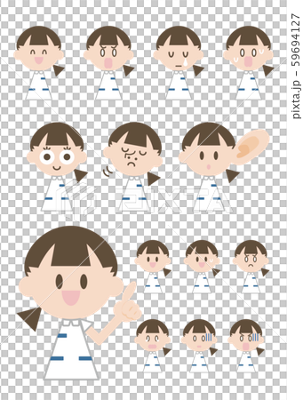 ナース（上半身）表情セット01 59694127