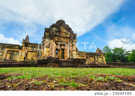 Ancient Khmer temple Prasat Muang Tam in Thailand. Ancient Khmer temple Prasat Muang Tam in Thailand. 59694589