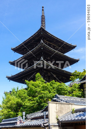 京都らしい町並みが続く八坂の塔こと「法観寺五重塔」界隈 59694603