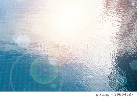 Cloud reflection  in the pool with copy space. 59694637