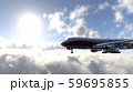 飛行中の飛行機 59695855
