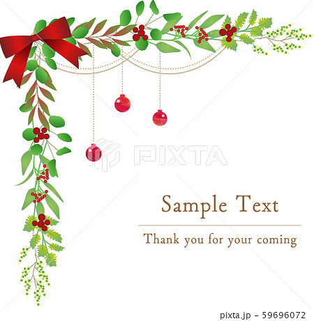 ボタニカル イラスト フレーム 植物 Botanical 年末年始 Frame クリスマスのイラスト素材