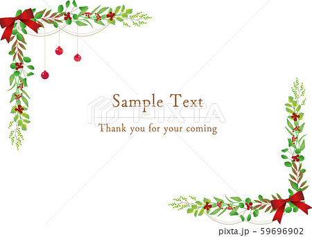 ボタニカル イラスト フレーム 植物 Botanical 年末年始 Frame クリスマスのイラスト素材