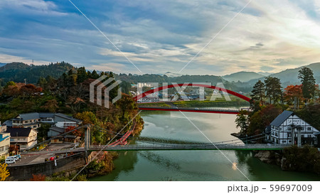 Landscape of Tadami Line in Fukushima, Japan 59697009