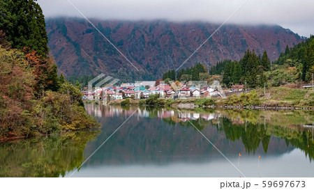 Landscape of Tadami Line in Fukushima, Japan 59697673