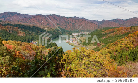 Landscape of Tadami Line in Fukushima, Japan 59698587