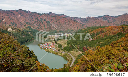 Landscape of Tadami Line in Fukushima, Japan Landscape of Tadami Line in Fukushima, Japan 59698617