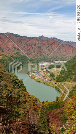 Landscape of Tadami Line in Fukushima, Japan 59698620