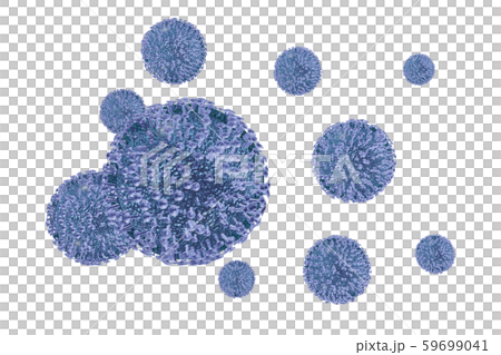 Illustration of influenza (penetrable material) Illustration of influenza (penetrable material) 59699041