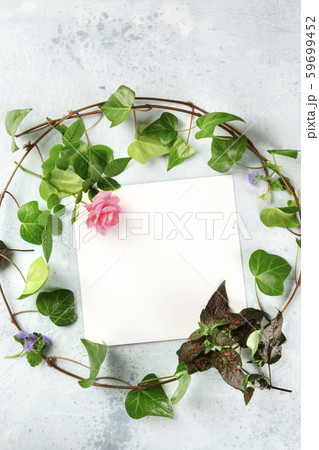 Invitation or greeting card design template with a 59699452