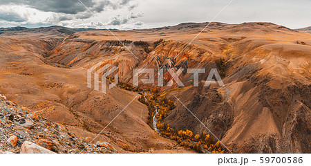 Panorama gorge in mountains. Beautiful Landscape Panorama gorge in mountains. Beautiful Landscape 59700586