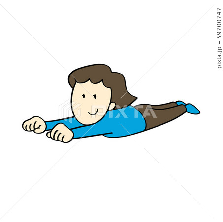 空を飛ぶ人のイラスト素材