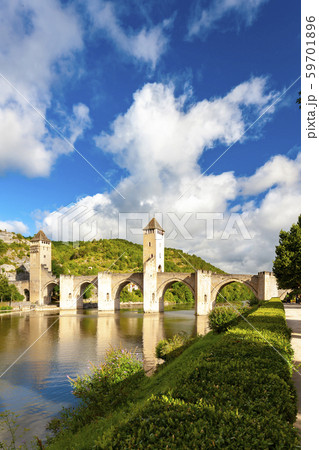 Pont Valentre across the Lot River in Cahors Pont Valentre across the Lot River in Cahors 59701896